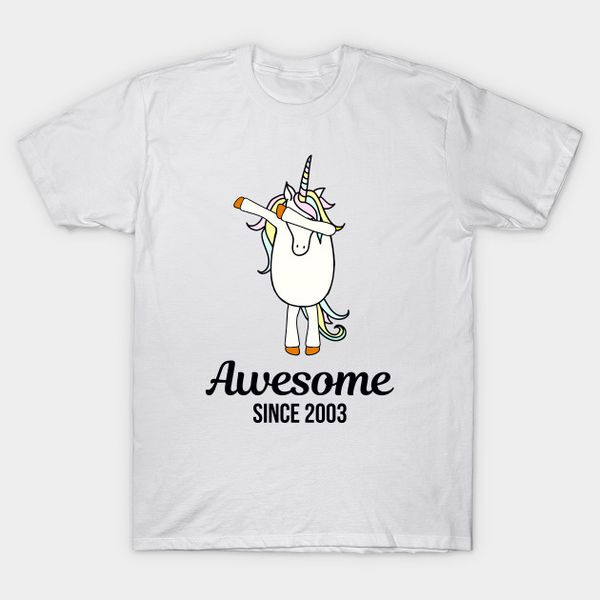 

men t-shirt awesome since 2003 tshirt women t shirt, White;black