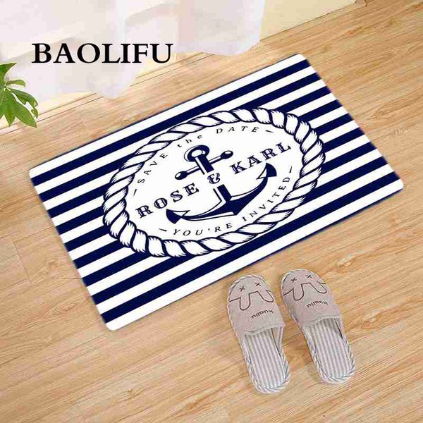 

baolifu vintage retro nautical anchor rug turquoise bathroom carpet kitchen floor mat wood anchor print doormat home deco e018
