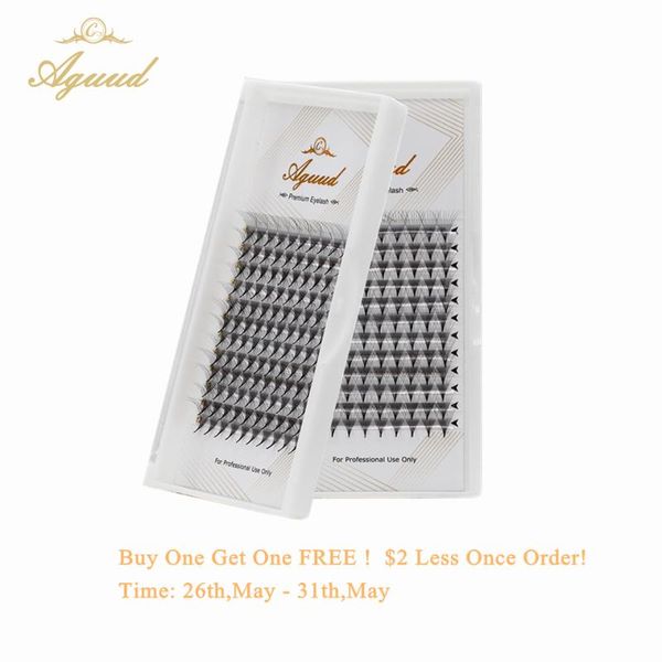 

aguud new arrival sharp stem base pre-made fans volume lash extension 0.05 c d curl 5d 6d 8d 9d 10d 12d 14d for big sale