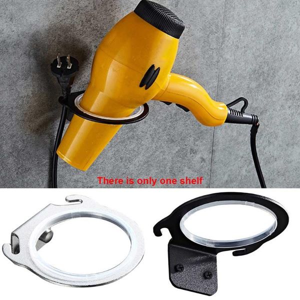 

aluminium alloy fixed support non slip rack organizer salon bolt insert wall mounted bathroom hair dryer holder bedroom durable