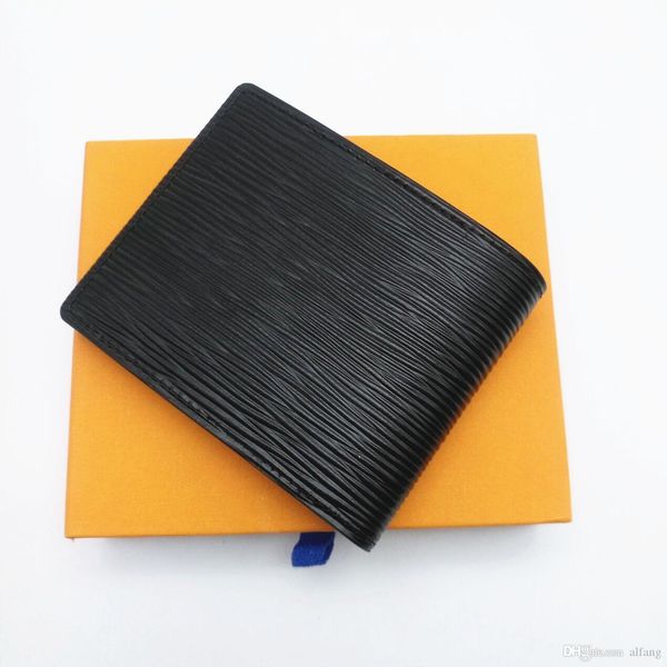 

paris plaid style mens designer wallets famous men luxury check stripes textured wallet multiple bifold short small wallet with box, Red;black