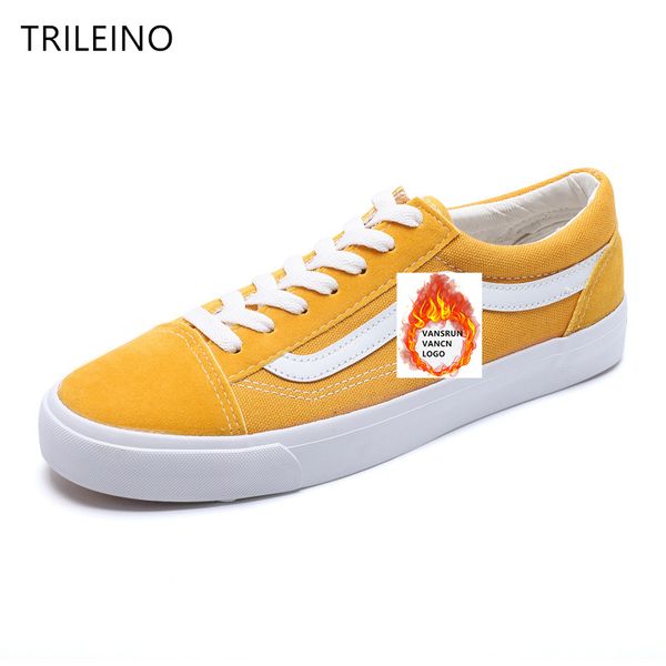 

trileino low old skools classics men's checkerboard vulcanized canvas shoes with fur mid sk8 skateboarding shoes sneakers, Black