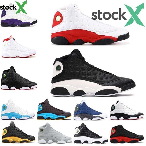 

stock x 13 13s men basketball shoes reverse he got game black cat bred chicago flint island green designer trainers sport sneaker 7-13