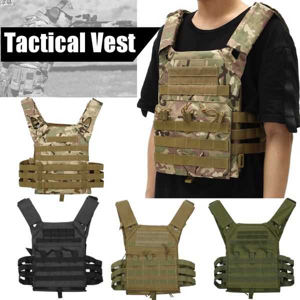 

600d hunting tactical vest military molle plate carrier magazine airsoft paintball cs outdoor protective lightweight vest, Black;green