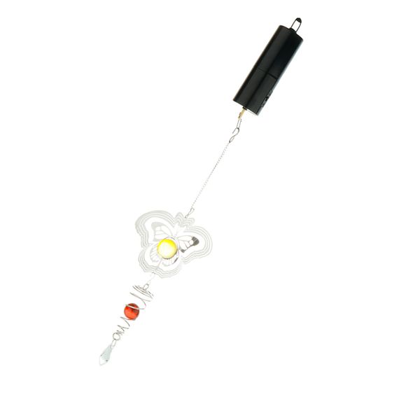 

reflective 3d whirligig wind spinners with hook, height 31inch and weight 6inch, electric motor inside