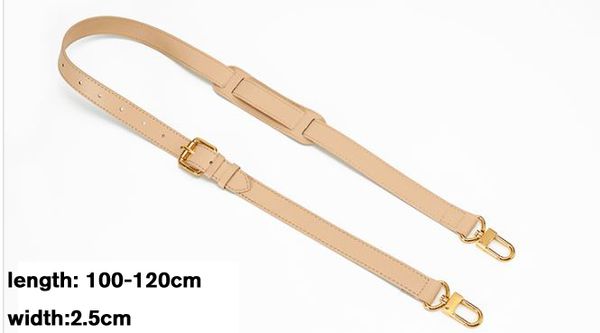 

luxury bag strap 2.5cm width 100-120cm length adjustable bag accessories gold hardware crossbody strap replacement real leather, Black