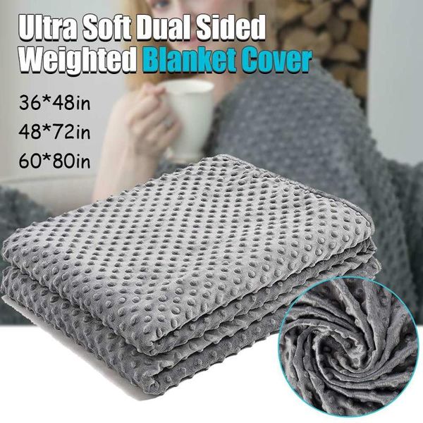 

winter weighted gravity blanket cover heavy blanket cover soft breathable sleep cotton microfiber bed quilt adult