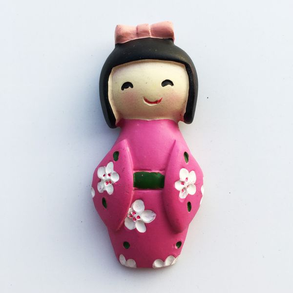 

lychee japan girl fridge magnets kawaii doll refrigerator magnetic sticker home decoration travel souvenirs