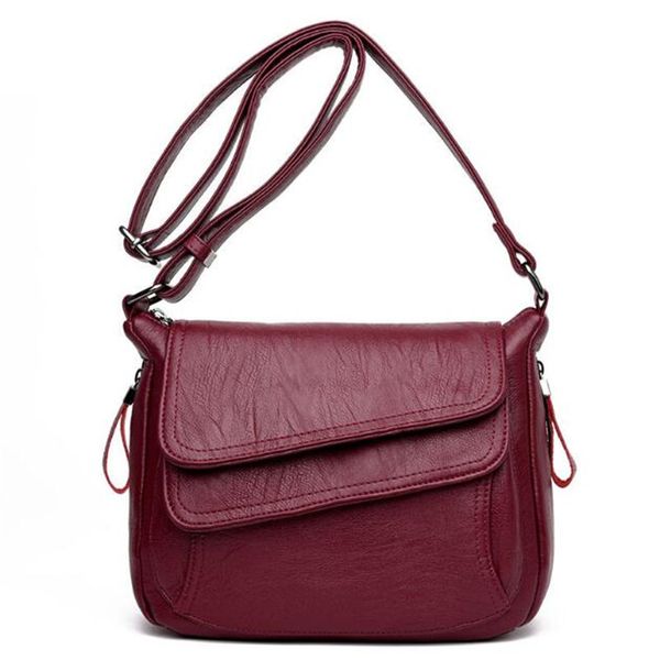 

5 colors leather luxury handbags women bags designer women messenger bags summer bag woman bags for women 2019 wine red sac a main