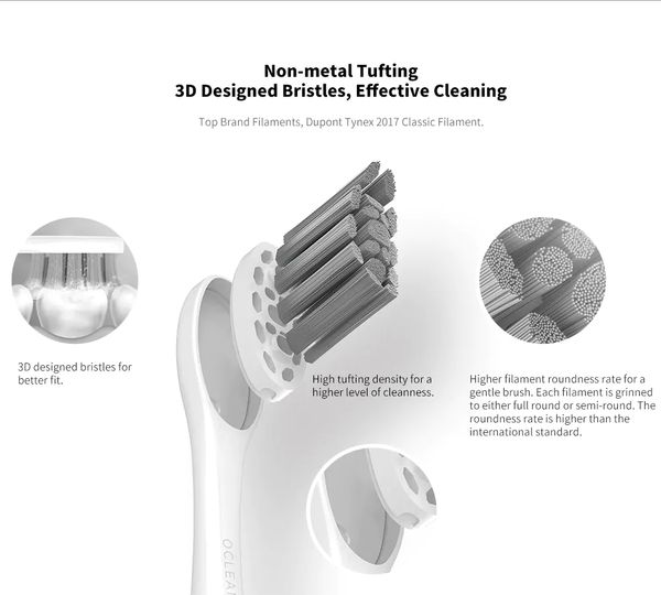 

intelligent rechargeable electric toothbrush waterproof head replaceable white ultrasonic app control ai protectiosmart electric