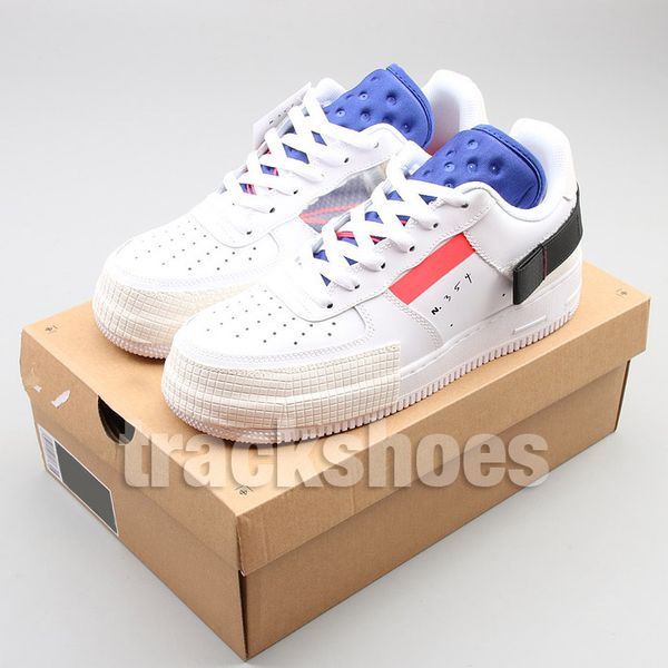 

new 1 type mens athletic shoes women fashion designer white n354 trainers sneakers black duck 1s basketball running shoes, White;red