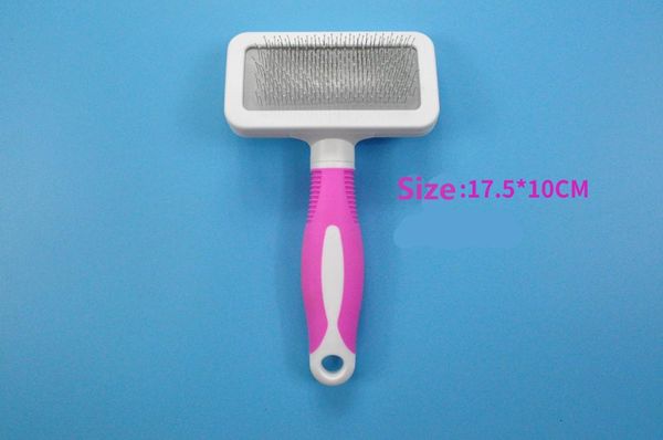 

newnon-slip pet dog comb stainless steel for hair fur removal cleaning cat use grooming bath tool large handle pets supplier