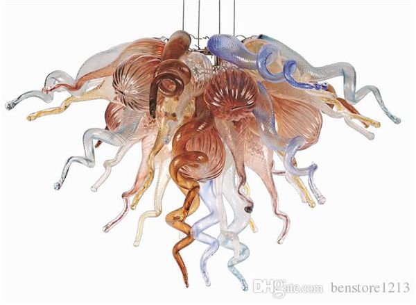 

fancy color urban home pendant lamps art glass decor chandelier lamps small size led light source dale hand blown glass chandelier