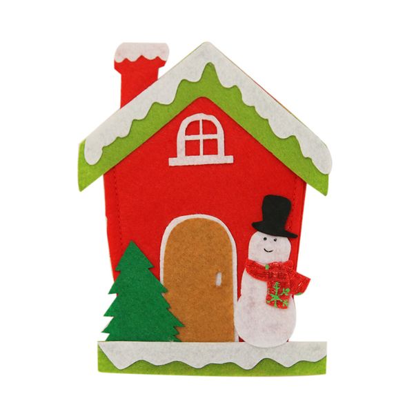 

christmas knife fork bag cover little house home kitchen dinner tableware decor