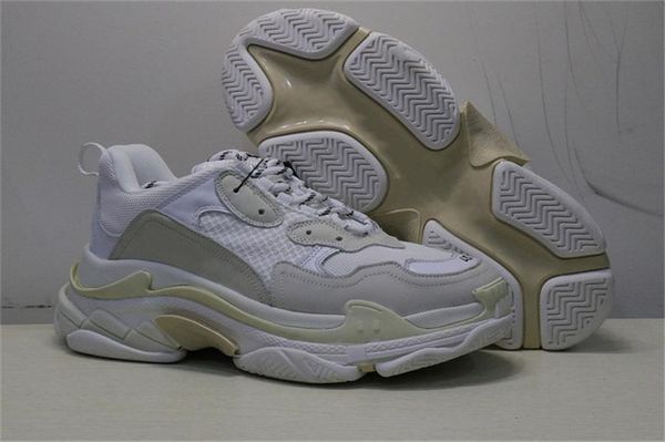 

U85Balenciaga Triple S Speed ​​Trainer SUEDE WHITE GREY Аутентичные кроссовки Качественная повседневная обувь Кроссовки с ограниченным выпуском Authentics
