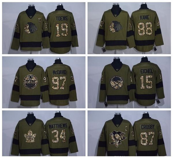 

salute to service army green ice hockey jerseys 2016 men 34 auston matthews jersey men breathable quality ing, Black;red