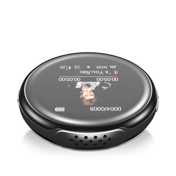 

portable round mp3 player 8gb mp3 music player tft color screen screen with built-in dual pcm microphone recording fm e-book