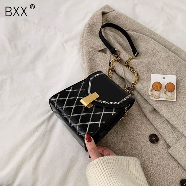 

bxx] patent leather crossbody bags for women 2020 new arrival mini shoulder messenger bag female all-match flap handbags hk035