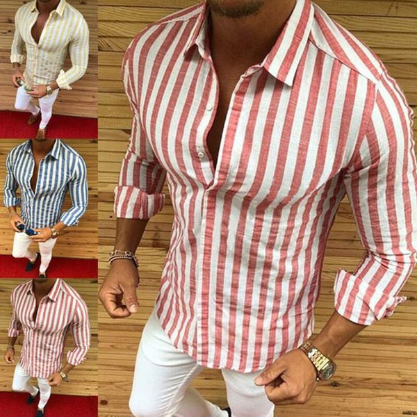 

мужская мода с длинным рукавом повседневная slim fit вертикальные полосатые рубашки на пуговицах мужские деловые полосатые рубашки hipster h, White;black