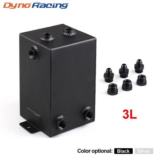 

racing 3l car fuel surge tank aluminum 3 litre swirl pot system universal fuel tank black
