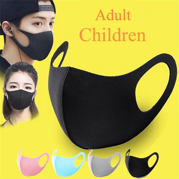 Ücretsiz Kargo Ağız buz ipek Maske Anti Toz Yüz Kapak PM2.5 Respiratörü toz geçirmez Yıkanabilir Yeniden kullanılabilir Buz İpek Pamuk Maskeler Yetişkin Çocuk