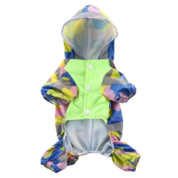 

камуфляж собака дождевик водонепроницаемой собаки дождь куртка outfit открытой одежда собака кошка с капюшоном плащ для маленьких собак