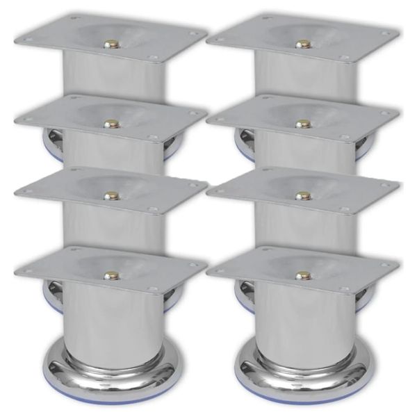 

round legs for sofas 8 pcs chromed 60 mm dining room furniture