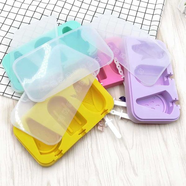

ice cream mold with lid popsicle mold watermelon corn cube silicone summer tools