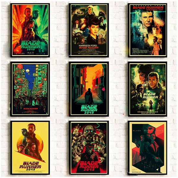 

американский фильм бегущий по лезвию 2049 ретро плакаты хорошее качество крафт-бумаги печатных настенные плакаты художественная роспись дома