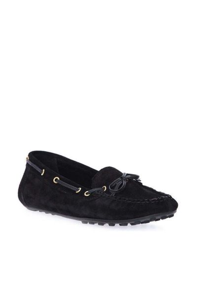 

derimod genuine leather black women 's loafer shoes