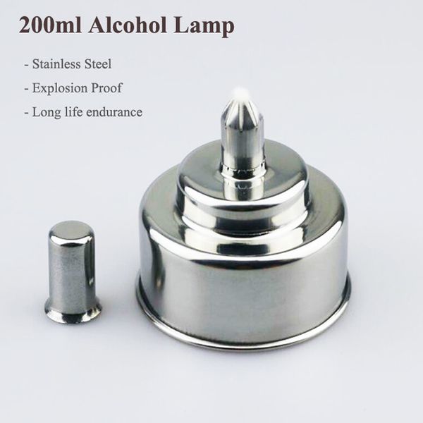 

200ml stainless steel research chemistry lab alcohol burner stove lamp with wick