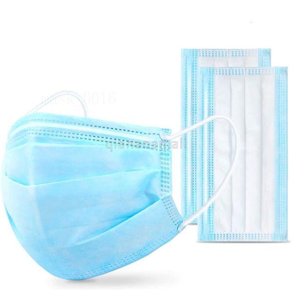 

sale ear disposable face loop mouth masks 50pcs cover 3 ply non woven blue mask ladies outdoor maschere urjy