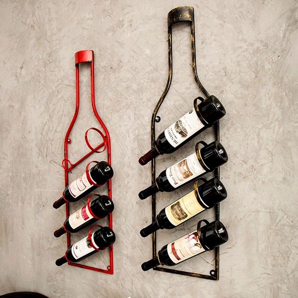 

vintage wine rack wall hanging home restaurant bar wall pendant loft creative bar decoration wine bottle holder