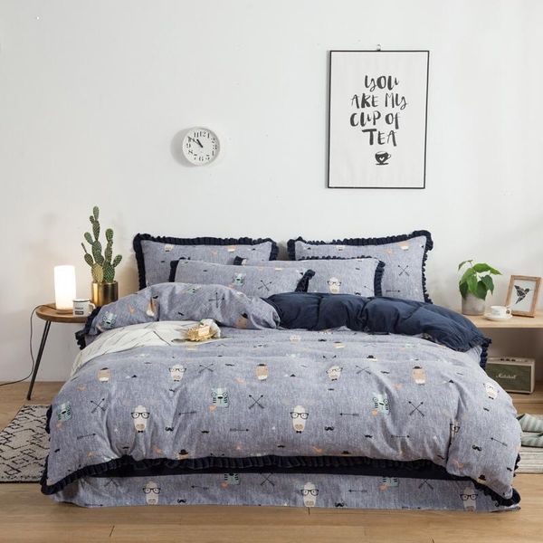 Bedding Sets Bamboo Fiber Jacquard Duvet Cover Set Sheets Quilt