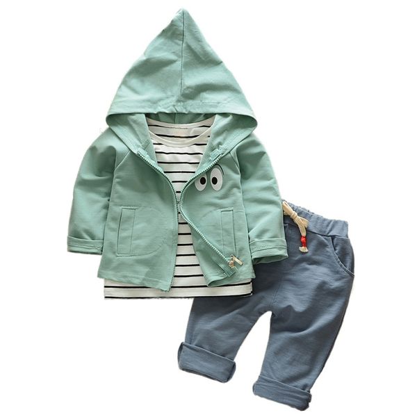 

0-3t baby girl sweater hoodie set toddler long-sleeved hooded sweater cotton three-piece suit, Black