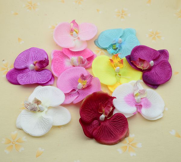 

12pcs artificial plants flower for christmas wreath home wedding decor accessories fake orchid diy a cap gifts silk phalaenopsis