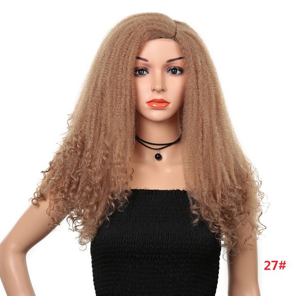 Afro Puffy Synthetic Hair Non Lace Wigs African American Hairstyle Natural Fluffy Long Kinky Curly Lace Wigs Ponytail Wigs Wigs Hairpieces From
