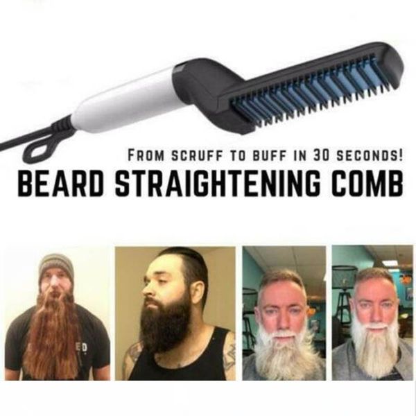 

мужчины быстрый выпрямитель бороды стайлер гребень многофункциональный завивки волос бигуди шоу cap инструмент творческий вечер пользу
