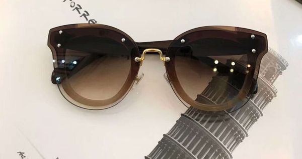 

havana gold brown gradient солнцезащитные очки 69n gafas-де-соль роскошная солнцезащитные очки для женщин очки с коробкой, White;black