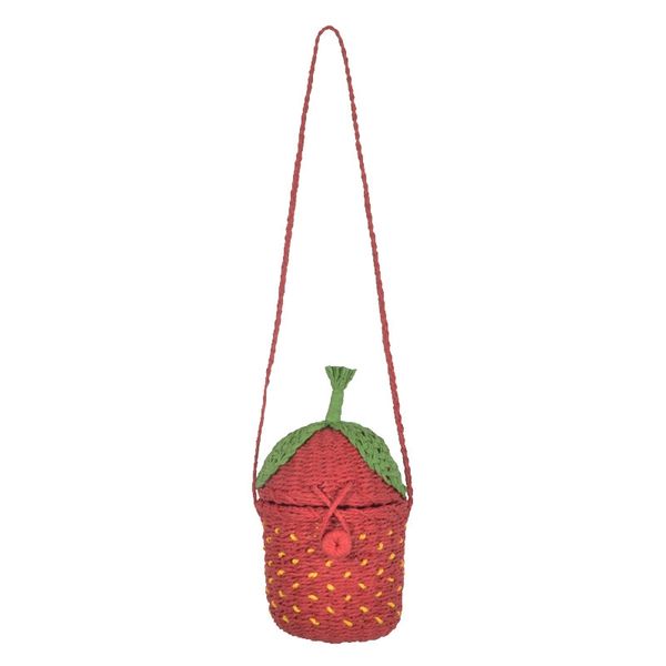 

new straw bag rattan bag pastoral woven fashion handbags fruit strawberry cartoon messenger