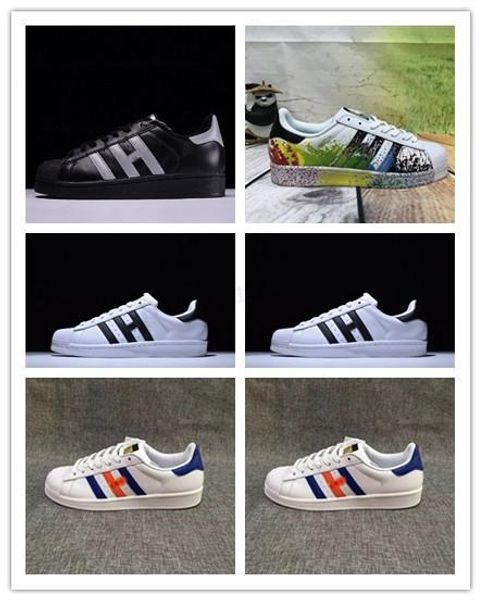 

2019 super star white hologram iridescent junior superstars 80s pride womens mens trainers superstar casual shoes size 36-45 ww03, Black;brown