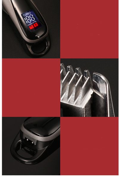 

kemei rechargeable electric hair trimmer km-1929 powerful electric hair clipper led display oil corded hair clippers vbyja