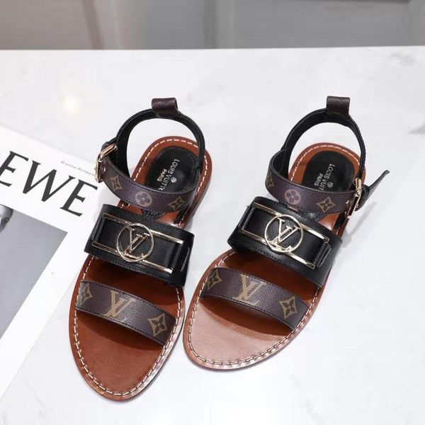 

2020 women designer sandals fashion designer shoes flip flops sandal fashion classic letter print leather sole slipper, Black