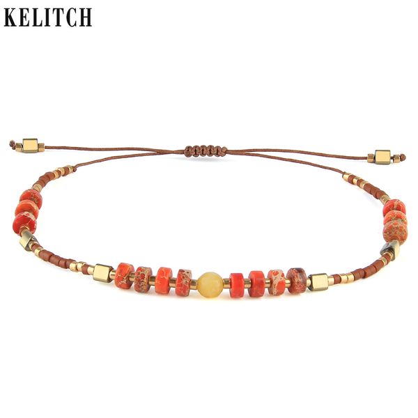 

kelitch women fashion beads bracelets jewelry handmade miyuki seed beaded strand bracelets bangles for gifts jewelry, Golden;silver