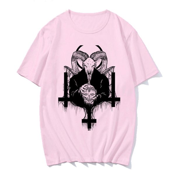 

horror satan t shirt men women demon death scary evil satanism grim reaper baphomet t-shirt satanist tshirt male female tee, White;black