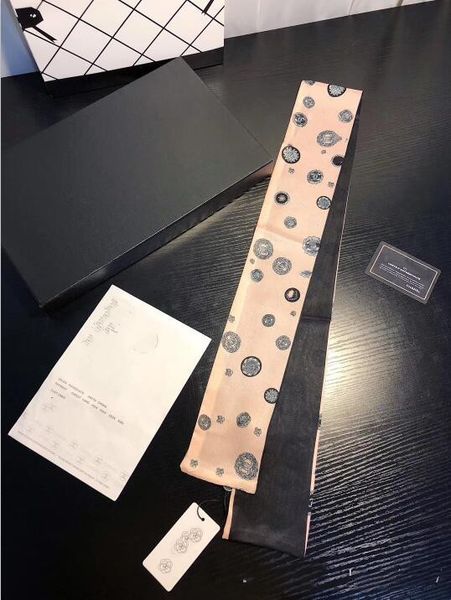 

atest design silk hair 2020wholesale hair band women printed silk hair band fashion bag strap, Blue;gray