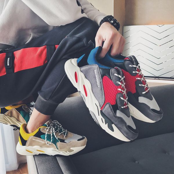 

ulzzang men's shoes hong kong style shoes plus velvet winter korean-style trend sports students versatile 2018 new style casual, Black