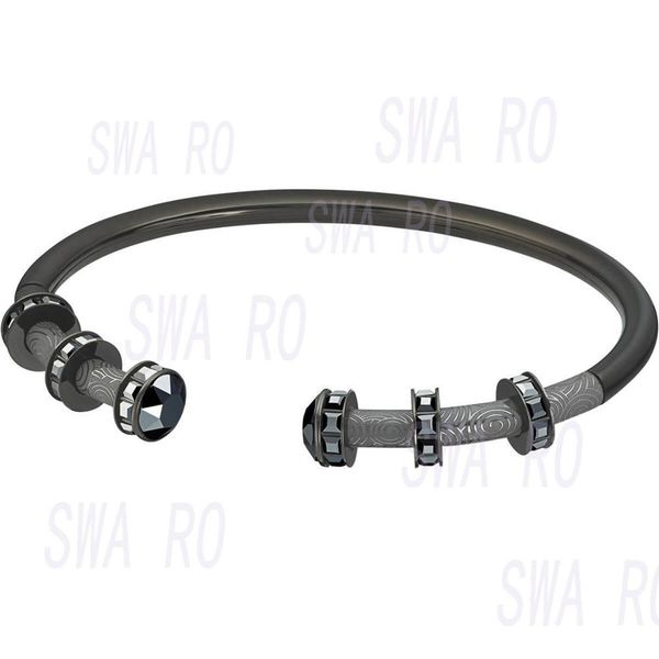 

swa 2019 fall fashion new my hero black gold hoop stick shape exquisite crystal bracelet lovers recommend jewelry gifts
