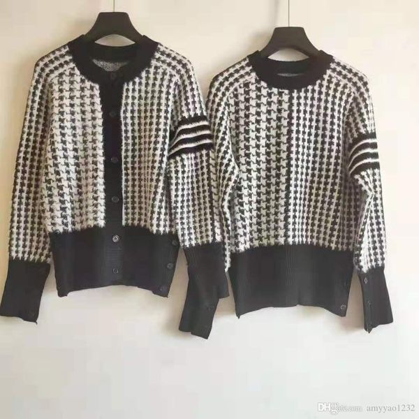 

1028 2019 осень свитер бесплатная доставка кинт с длинным рукавом круглый вырез выпускного вечера мода кардиган женская одежда цянь, White;black