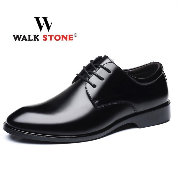 

new british men's brand leather formal wedding shoes christmas party dress shoes oxfords vintage retro shoe elegant work, Black
